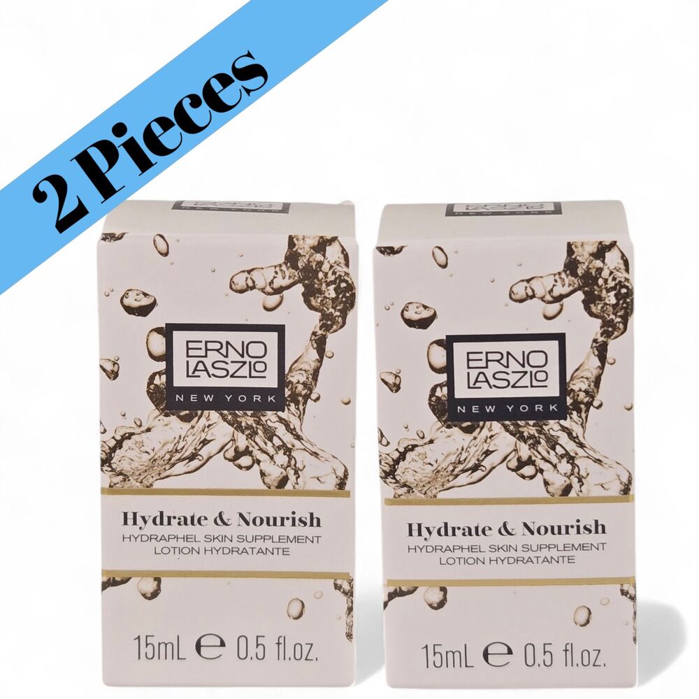 2X Erno Laszlo Hydrate & Norish Toner Hydraphel Skin Supplement 15 ml 0.5 fl ox